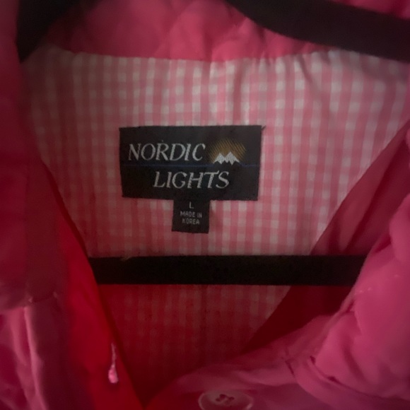 Nordic Lights Black Quilted Jacket/Coat Women's Size L (12-14) Barbiecore - Picture 5 of 8